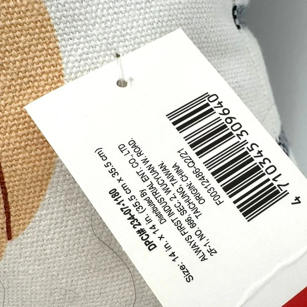 TARGET NWT Farm Fresh‎ Pumpkins Stripes Reversible Throw Pillow Decor 11